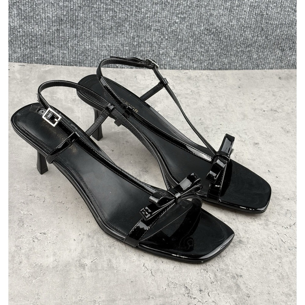 Marc Fisher Danzy  Black Strappy Kitty Heels Women's Size 11 M